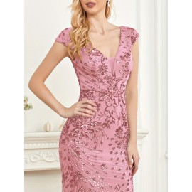 Elegant Beaded Mature Sleeveless Mermaid Dress for Summer Party Evening Formal High-End Luxury Bridesman Gown V Neck Wedding Sexy Tank Long Skirt