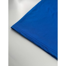 [5pcs Soft T-Shirts] 5pcs Plus Size Women's Soft Long Sleeve T-Shirts | Casual Round Neck Tops, Solid Color Basic Tees for Spring/Fall, Machine Washable | Black, Blue, White, Red, Pink, Ladies T Shirts, Seasonal Fashion, Simple Design, Comfortable Fit