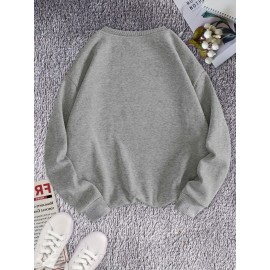 [Mom & Grandma Sweatshirt] 100% Polyester Blessed to be Called Mom & Grandma Women's Plus Size Casual Sweatshirt - Vibrant Green Geometric Print, Machine Washable, Autumn Winter Warmth, Family Gift Idea, Graphic Crewneck Top