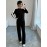 2pcs Women'S Fashion Striped Contrast Color Round Neck T-Shirt and Long Pants Set, Casual Style, Long Sleeve, Loose Fit, Fall/Winter Collection, Pullover Top, Regular Fit, No Belt, Casual Attire|Striped Pattern|Loose Fit Pants